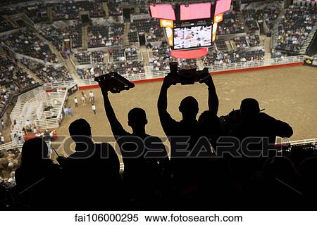 Spectators watching rodeo in stadium View Large Photo Image Stock Photography - Spectators watching rodeo in stadium. Fotosearch