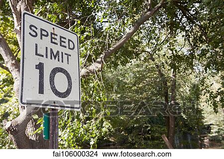 Speed limit sign View Large Photo Image Picture - Speed limit sign. Fotosearch