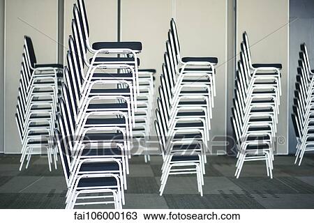 Stacks of chairs View Large Photo Image Stock Image - Stacks of chairs. Fotosearch