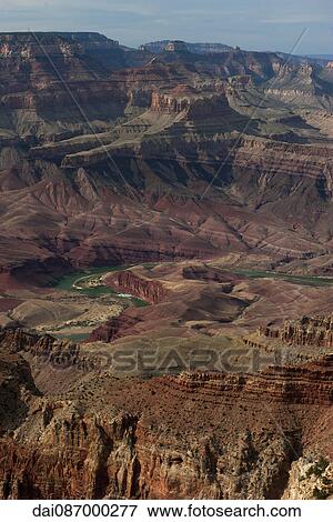 Stock Photo - The Colorado River winds through the Grand Canyon in Arizona, USA. Fotosearch