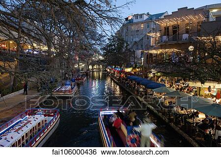 Stock Photograph - The San Antonio River Walk in San Antonio, Texas, USA. Fotosearch