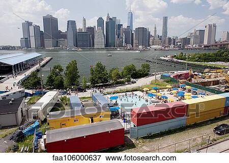 USA, New York, New York City, Lower Manhattan viewed from Brooklyn Bridge Park View Large Photo Image Stock Photo - USA, New York, New York City, Lower Manhattan viewed from Brooklyn Bridge Park. Fotosearch