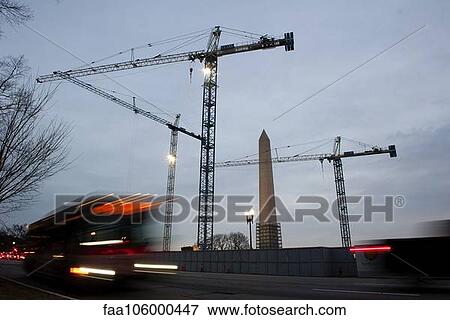 USA, Washington DC, Washington Monument under renovation View Large Photo Image Stock Photo - USA, Washington DC, Washington Monument under renovation. Fotosearch