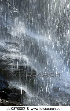Stock Photo - Water splashing over rocks. Fotosearch