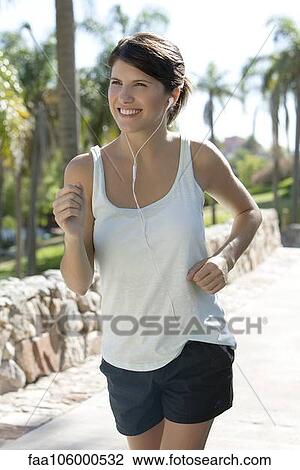 Woman jogging View Large Photo Image Stock Image - Woman jogging. Fotosearch