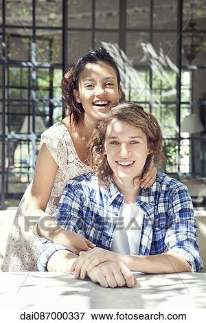 Young couple, portrait View Large Photo Image Stock Photo - Young couple, portrait. Fotosearch