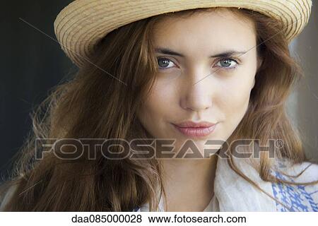 Stock Photo - Young woman, portrait. Fotosearch