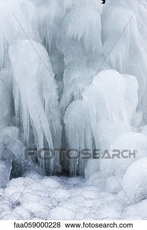 Frozen waterfall View Large Photo Image Stock Photo - Frozen waterfall. Fotosearch