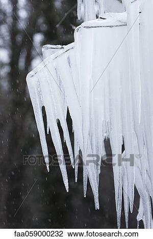Stock Image - Icicles, close-up. Fotosearch
