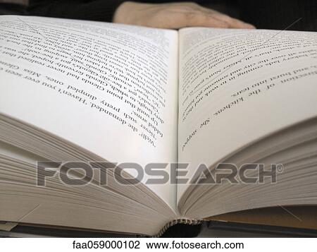Stock Image - Open book, close-up. Fotosearch