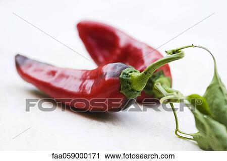 Stock Image - Red chili peppers. Fotosearch