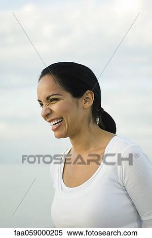 Woman at the beach, portrait View Large Photo Image Stock Photography - Woman at the beach, portrait. Fotosearch