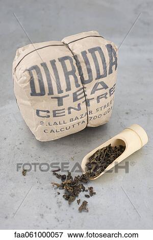 Stock Photo - Bag of quality darjeeling tea. Fotosearch