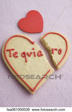 Heart-shaped cookie broken in half View Large Photo Image Stock Photo - Heart-shaped cookie broken in half. Fotosearch