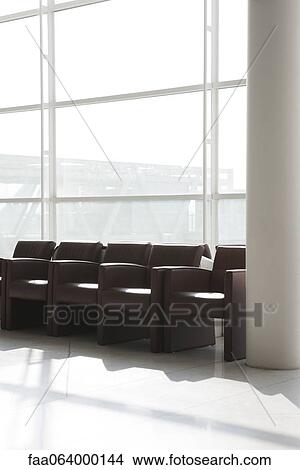 Empty armchairs in lobby View Large Photo Image Picture - Empty armchairs in lobby. Fotosearch