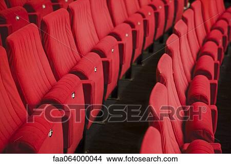 Picture - Empty theater seats. Fotosearch