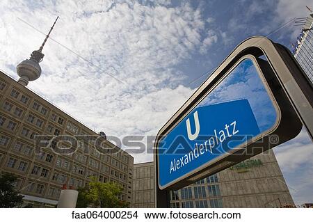 Germany, Berlin, Alexanderplatz subway entrance View Large Photo Image Picture - Germany, Berlin, Alexanderplatz subway entrance. Fotosearch