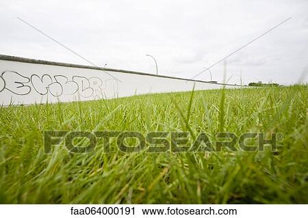 Germany, Berlin, Berlin Wall (back side of the East Side Gallery) View Large Photo Image Stock Image - Germany, Berlin, Berlin Wall (back side of the East Side Gallery). Fotosearch