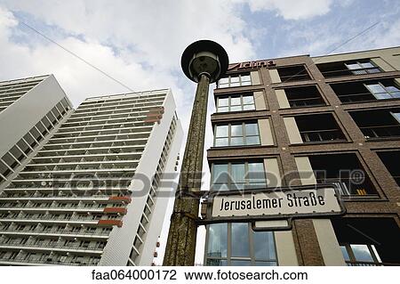 Stock Image - Germany, Berlin, Jerusalem Street (former East Berlin). Fotosearch