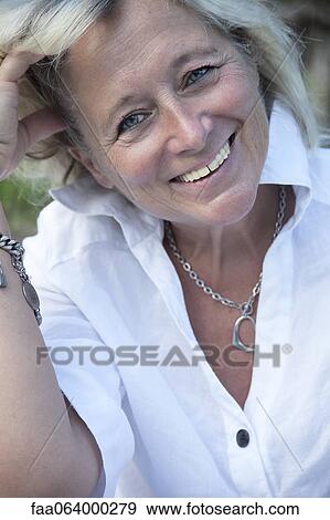 Mature woman, portrait View Large Photo Image Stock Photo - Mature woman, portrait. Fotosearch