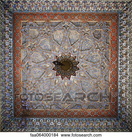 Ornately painted ceiling, Bukhara, Uzbekistan View Large Photo Image Picture - Ornately painted ceiling, Bukhara, Uzbekistan. Fotosearch