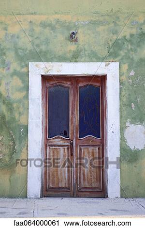 Stock Image - Painted door. Fotosearch