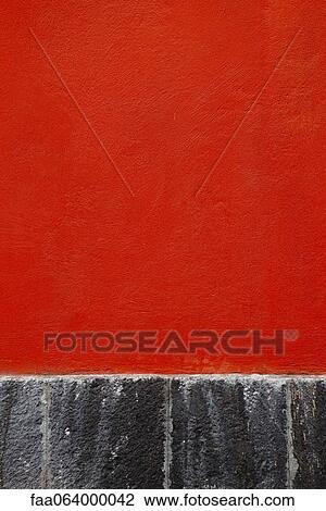 Red stucco wall, close-up View Large Photo Image Stock Image - Red stucco wall, close-up. Fotosearch