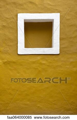 Square shaped inset on stucco wall View Large Photo Image Stock Photography - Square shaped inset on stucco wall. Fotosearch