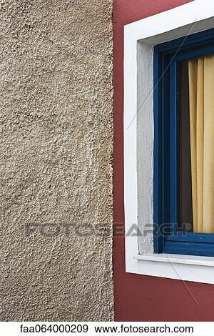 Stock Photo - Stucco wall and window, cropped. Fotosearch