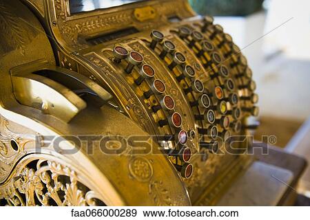 Antique cash register View Large Photo Image Stock Photo - Antique cash register. Fotosearch