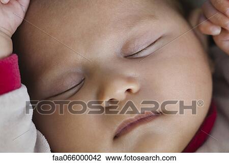 Baby sleeping, close-up View Large Photo Image Stock Image - Baby sleeping, close-up. Fotosearch