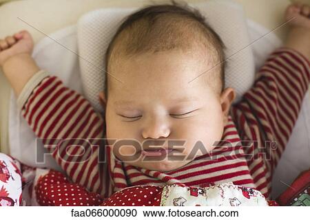 Baby sleeping, portrait View Large Photo Image Stock Image - Baby sleeping, portrait. Fotosearch