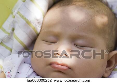Baby sleeping, portrait View Large Photo Image Stock Image - Baby sleeping, portrait. Fotosearch