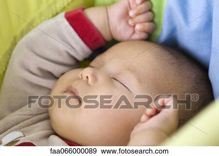 Baby sleeping, portrait View Large Photo Image Stock Photo - Baby sleeping, portrait. Fotosearch