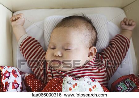 Baby sleeping, portrait View Large Photo Image Stock Photograph - Baby sleeping, portrait. Fotosearch