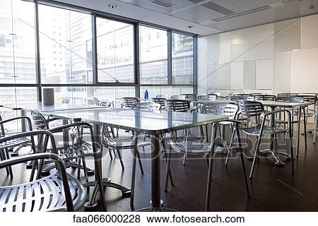 Stock Photo - Empty cafeteria. Fotosearch