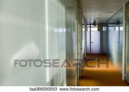 Empty office corridor View Large Photo Image Stock Image - Empty office corridor. Fotosearch