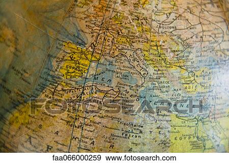 Globe, close-up, cropped View Large Photo Image Stock Photo - Globe, close-up, cropped. Fotosearch