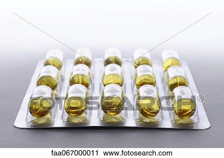 Cod liver oil capules in blister pack View Large Photo Image Stock Image - Cod liver oil capules in blister pack. Fotosearch
