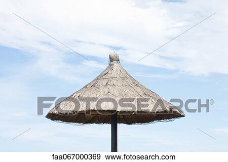 Thatched umbrella View Large Photo Image Stock Photo - Thatched umbrella. Fotosearch