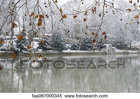 Stock Photography - Tranquil winter lake scene. Fotosearch