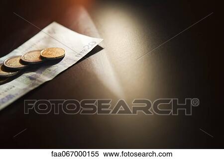 Twenty Euro banknote and coins View Large Photo Image Stock Photography - Twenty Euro banknote and coins. Fotosearch