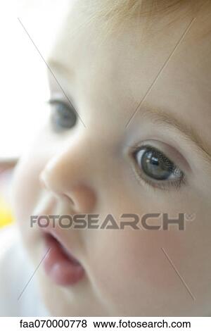 Baby, close-up portrait View Large Photo Image Stock Photo - Baby, close-up portrait. Fotosearch