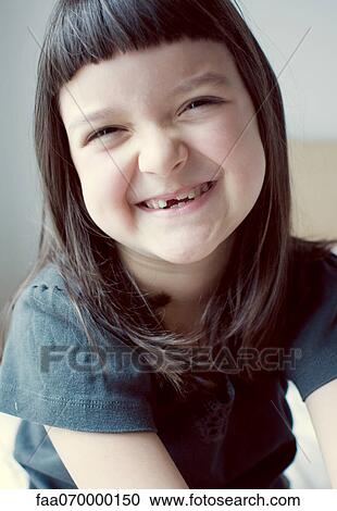 Girl smiling, portrait View Large Photo Image Stock Image - Girl smiling, portrait. Fotosearch