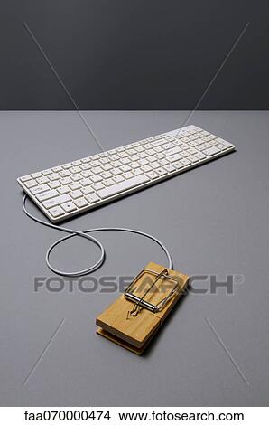 Keyboard connected with mousetrap View Large Photo Image Picture - Keyboard connected with mousetrap. Fotosearch