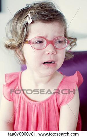 Stock Image - Little girl crying. Fotosearch