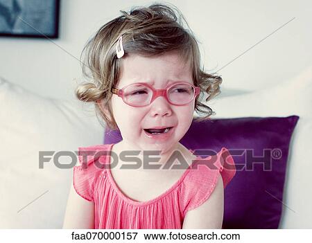 Little girl crying View Large Photo Image Stock Photo - Little girl crying. Fotosearch