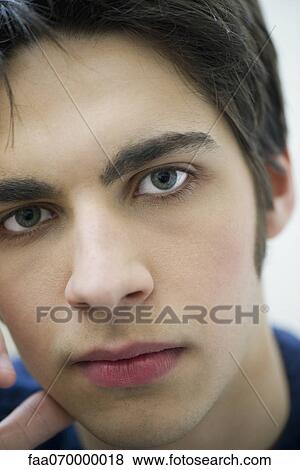 Stock Photo - Male, close-up portrait. Fotosearch
