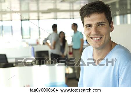 Man in office, portrait View Large Photo Image Picture - Man in office, portrait. Fotosearch