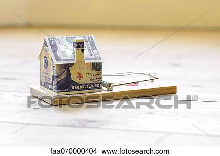 Model house on mousetrap View Large Photo Image Picture - Model house on mousetrap. Fotosearch